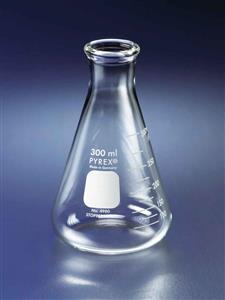 4980-10 | PYREX® 10 mL Narrow Mouth Erlenmeyer Flasks with Heavy Duty Rim