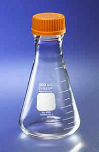 4995-250 | PYREX® 250 mL Wide Mouth Erlenmeyer Flasks, with GL45 Screw Cap