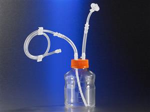 11665 | Corning® 500 mL Easy Grip Polystyrene Storage Bottles with Dip Tube, with 0.2 µm MLL/FLL Filter, MLL