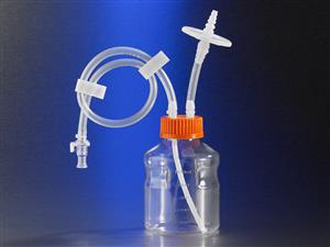 11666 | Corning® 500 mL Easy Grip Polystyrene Storage Bottles with Dip Tube, with 0.2 µm PTFE Filter, MPC