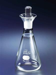 5400-500 | PYREX® 500 mL Iodine Determination Flasks with Glass No. 22 Standard Taper Stopper