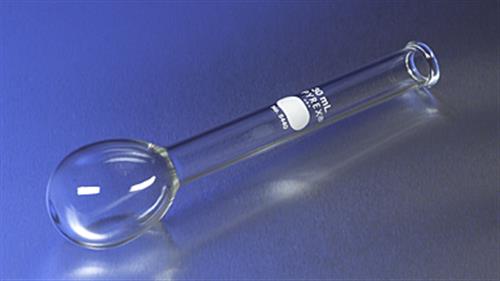 5440-30 | PYREX® 30 mL Round Bottom Micro Kjeldahl Flask with Long Neck