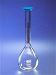 5600-100 | PYREX® 100 mL Class A Lifetime Red Volumetric Flask with Polyethylene Snap-Cap