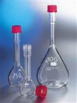 5655-50 | PYREX® 50 mL EZ Access™ Wide Mouth Volumetric Flask, TC, Class A, Heavy Duty, with GL32 Screw Cap