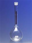 5660-100 | PYREX® 100 mL Class A Lifetime Red Volumetric Flask with Glass Standard Taper Stopper