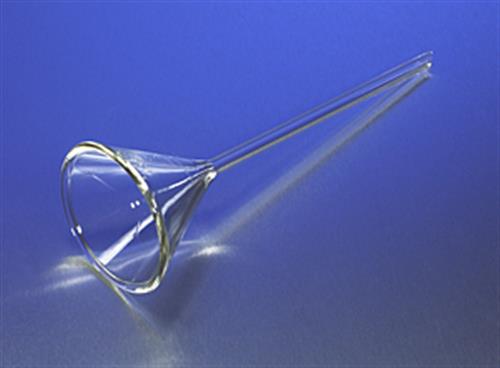 6140-75 | PYREX® Plain 75 mm Diameter 60° Angle Funnel with Long Narrow Stem