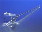 6160-75 | PYREX® 75 mm Diameter 60° Angle Fluted Funnel with Long Stem