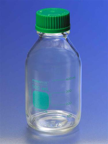61626-100 | PYREXPLUS® PVC-Coated 100 mL Round Media Storage Bottles, with GL45 Screw Cap