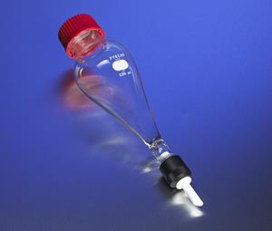 6305-250 | PYREX® 250 mL Squibb Glass Separatory Funnel with PTFE Valve and Threaded Screw Cap