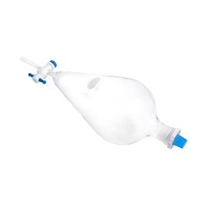 6404-1L | PYREX® 1L Pear-Shaped Squibb Separatory Funnel, PTFE Product Standard Stopcock, Polyethylene Standard Taper Stopper