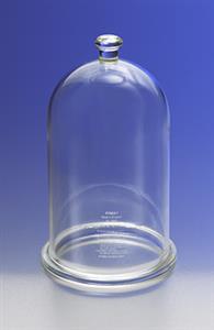 6885-140 | PYREX® 140 mm Diameter Bell Jar with Top Knob and Ground Flange