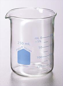 70000-250 | PYREX® VISTA™ Griffin Low Form 250 mL Beaker, Double Scale, Graduated