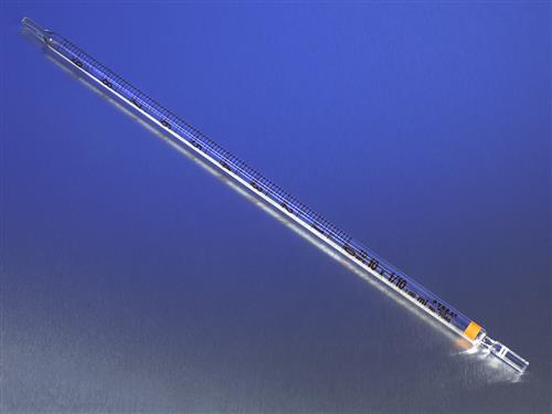 7086-10 | PYREX® 10 mL Reusable Serological Pipets, for Cotton Plugging, TD, Color-Coded, Colored Markings