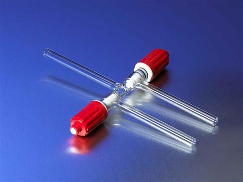 7475-6 | PYREX® 0-6 mm Plain Bore Rotaflo® Three-Way Stopcock