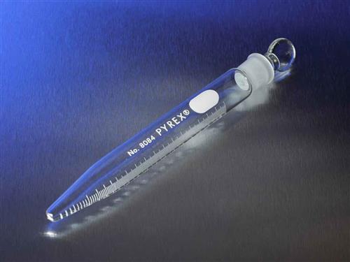 8084-50 | PYREX® 50 mL Conical Centrifuge Tube with White Graduations and Standard Taper Pennyhead Stopper