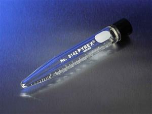 8142-40 | PYREX® 40 mL Heavy Duty Conical Centrifuge Tubes with White Graduations, Screw Cap