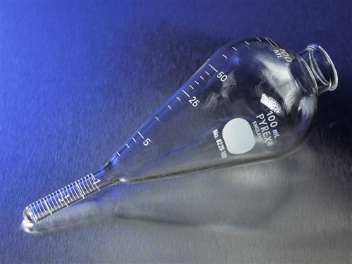 8220-100 | PYREX® 100 mL Goetz Pear-Shaped Centrifuge Tube with Graduations