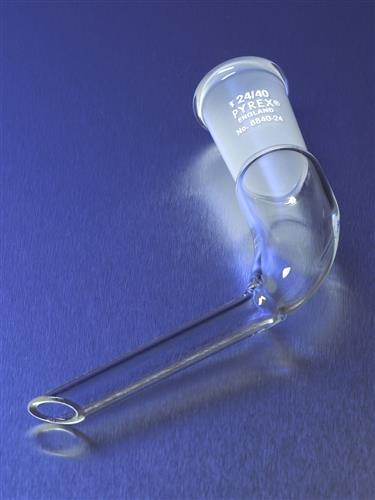 8840-24 | PYREX® 105° Angled Tube Adapter with Single 24/40 Standard Taper Joint