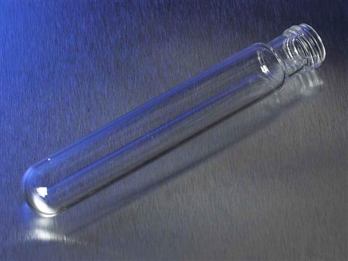 99449-20X | PYREX® 20x150 mm Disp Round Bottom Threaded Cult Tubes, Without Marking Spot or Caps, Bk