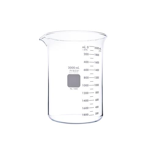 1000-2L | PYREX Griffin Low Form 2L Beaker Double Scale Grad