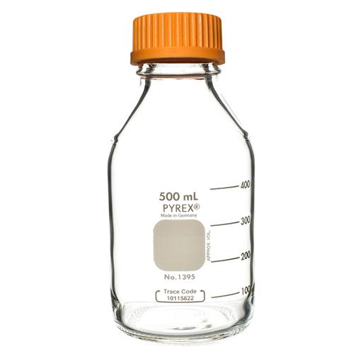 1395-500 | PYREX® 500 mL Round Media Storage Bottles, with GL45 Screw Cap