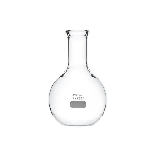 4060-250 | PYREX® 250 mL Long Neck Boiling Flask, Flat Bottom and Tooled Mouth