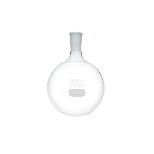 4320-1L | PYREX® 1L Short Neck Boiling Flask, Round Bottom, 24/40 Standard Taper Joint