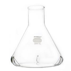 4423-2XL | PYREX® 2800 mL Fernbach-Style Culture Flask with Baffles
