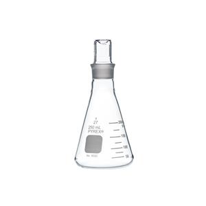 5020-250 | PYREX® 250 mL Narrow Mouth Erlenmeyer Flask with PYREX® Standard Taper Stopper