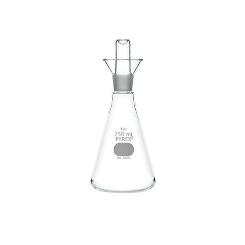 5400-250 | PYREX® 250 mL Iodine Determination Flasks with Glass No. 22 Standard Taper Stopper
