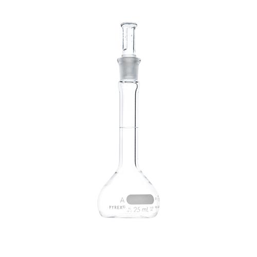 5640-25 | PYREX® 25 mL Class A Volumetric Flasks with PYREX® Glass Standard Taper Stopper