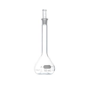 5640-50 | PYREX® 50 mL Class A Volumetric Flasks with PYREX® Glass Standard Taper Stopper