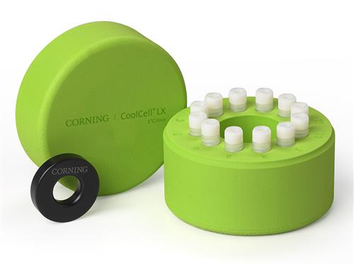 432002 | Corning® CoolCell® LX, Cell Freezing Container, for 12 x 1 mL or 2 mL Cryogenic Vials, Green
