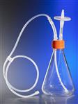 11440 | Corning® 1L Polycarbonate Erlenmeyer Flask with Dip Tube, with 0.2 µm PTFE Filter, MLL
