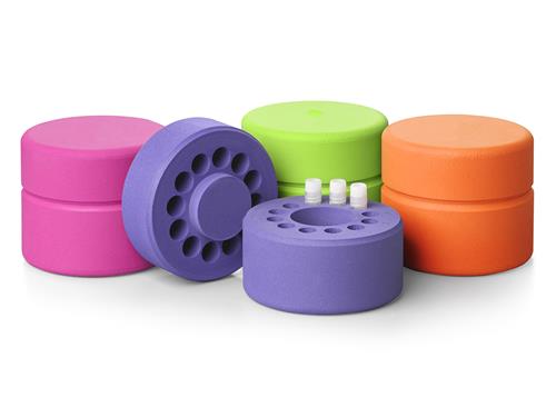 432138 | Corning® CoolCell® LX, Cell Freezing Container, for 12 x 1 mL or 2 mL Cryogenic Vials, 4-Pack, Purple, Orange, Green,,Pink