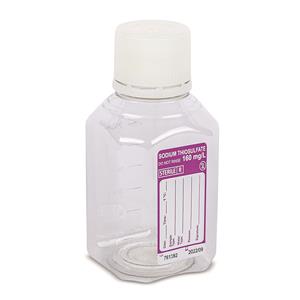 HP250B-55 | Corning® Gosselin™ Water Sampling Octagonal PET Bottle, 250 mL, Graduated, 160 mg/L Sodium Thiosulfate, 31 mm Tamper-evident Cap, Sterile, 24/Pack, 144/CS