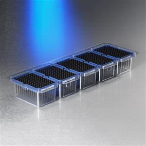 HT-1000-C-HTR-S-5 | Axygen® 96-well tips, 1000µL, Clear, Non-filtered, Sterile, Hanging tip rack (5-pack)
