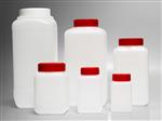 LC150A-05 | Corning® Gosselin™ Square HDPE Bottle, 150 mL, 37 mm Red Cap with Wad, Assembled, Sterile, 300/Case