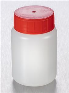 LR100-12 | Corning® Gosselin™ Round HDPE Bottle, 100 mL, 37 mm Red Cap with Wad, Assembled, Sterile, 335/Case