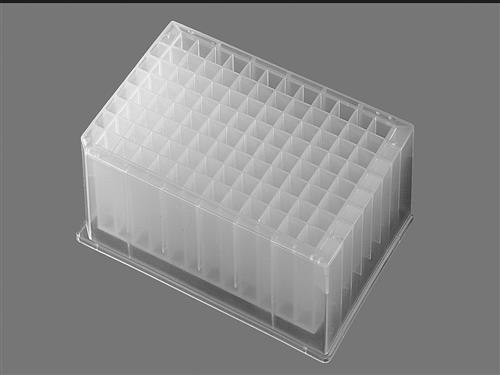 P-2ML-SQ-C-S | Axygen® 96-well Clear Round Bottom 2.2 mL Polypropylene Deep Well Plate, 5 per Pack, Sterile