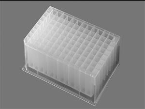 P-2ML-SQ-C | Axygen® 96-well Clear Round Bottom 2.2 mL Polypropylene Deep Well Plate, 5 per Pack, Nonsterile