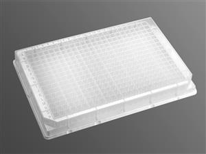 P-384-120SQ-C-S | Axygen® 384w Clear V-Bottom 120 µL Polypropylene Deep Well Not Treated Plate, 5/Pack, Sterile