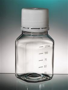 P125B-05 | Corning® Gosselin™ Octagonal PET Bottle, 125 mL, Graduated, 31 mm Tamper-evident Cap, Non-assembled, 24/Pack, 288/CS