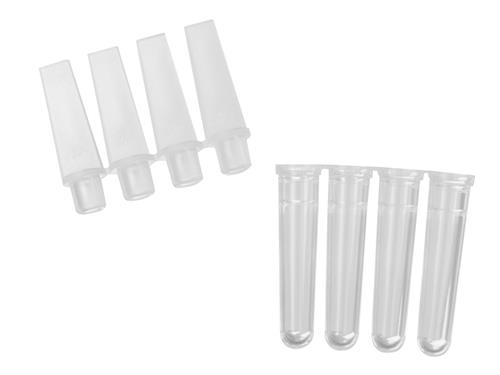 PCR-0104-C | Axygen® 0.1 mL Polypropylene PCR Tube Strips,Caps, 4 Tubes/Strip, 4 Caps/Strip, Clear, Nonsterile