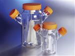 4500-500 | 500 mL Corning® Reusable Glass Spinner Flask with 100 mm Flat Center Cap and 2 Angled Sidearms