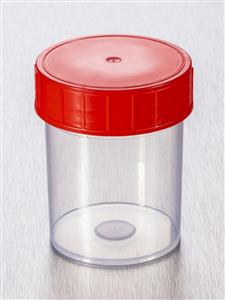 TP52C-002 | Corning® Gosselin™ Straight Container, 125 mL, PP, Red Screw Cap, Assembled, Sterile, 380/Case