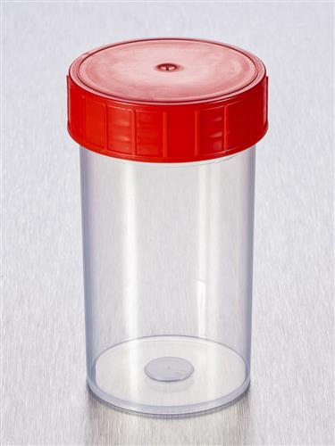 TP53C-002 | Corning® Gosselin™ Straight Container, 180 mL, PP, Red Screw Cap, Assembled, Sterile, 264/Case