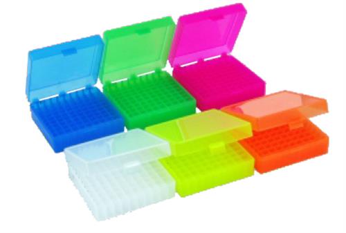 PP2-100P | 2 100 Cell Hinged Polpropylene Plastic Box Purple