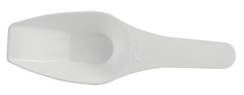 208065-0025 | Scoop Measuring Flat Bottom PP 25mL