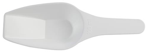 208065-0100 | Scoop Measuring Flat Bottom PP 100mL